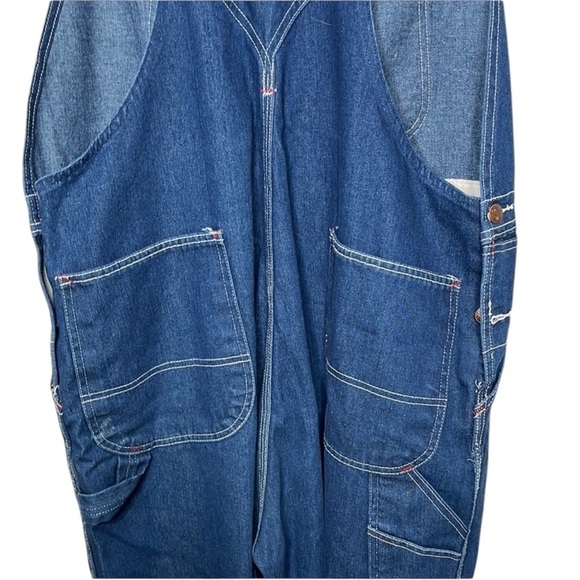 Big Mac Workwear Blue Denim Overalls Men's Size 42x30 BLEMISH - Picture 6 of 8